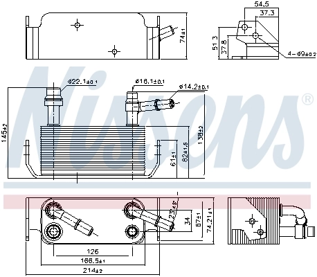 Радіатор охолодження, АКПП Nissens 91280