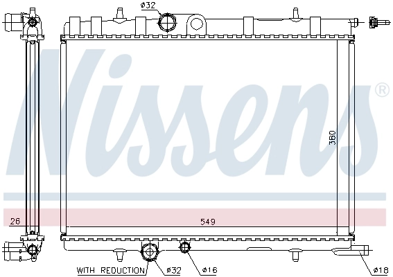 Радіатор охолодження Nissens 63694A