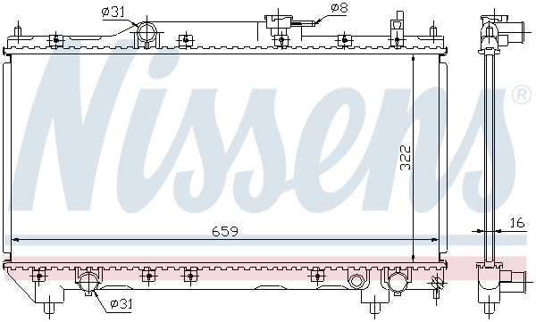 Радіатор охолодження Nissens 64781A