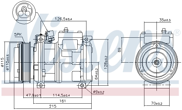 Компресор кондиціонера 89093 Nissens