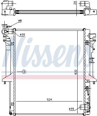 Радіатор охолодження Nissens 62896
