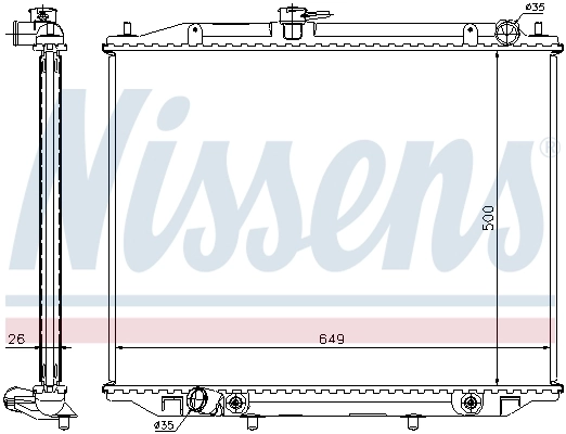 Радіатор охолодження Nissens 68707A