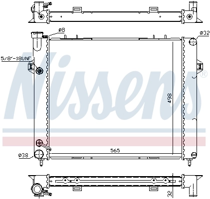 Радіатор охолодження Nissens 609891
