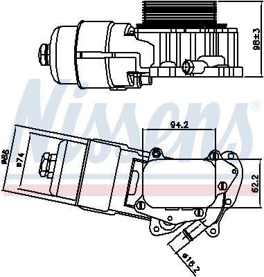 Корпус масляного фільтра Nissens 90703