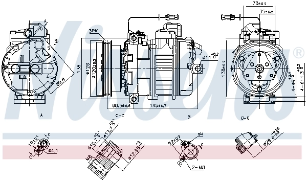 Компресор кондиціонера 89027 Nissens