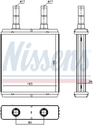 Радіатор обігрівача Nissens 77613