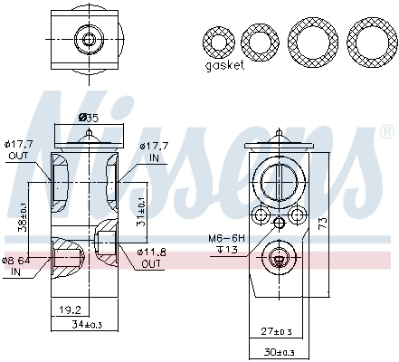 Клапан TRV, кондиціонера Nissens 999391
