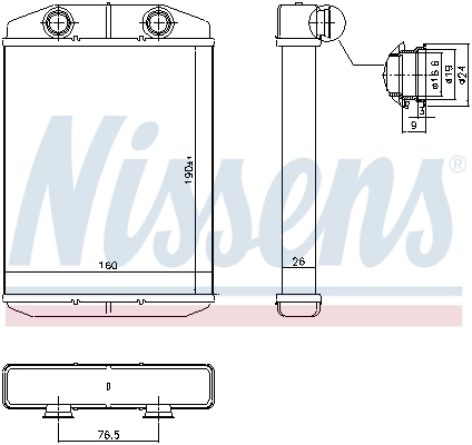 Радіатор обігрівача Nissens 71458