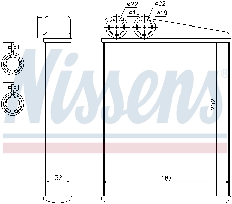 Радіатор обігрівача Nissens 72046