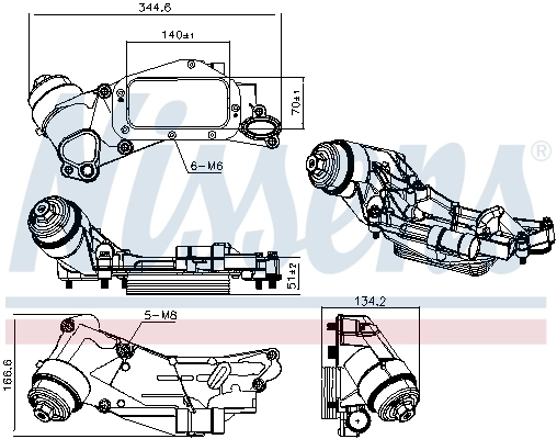 90930 Nissens Корпус маслофільтра