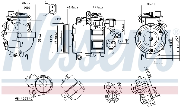 89513 Nissens Компресор холодоагенту