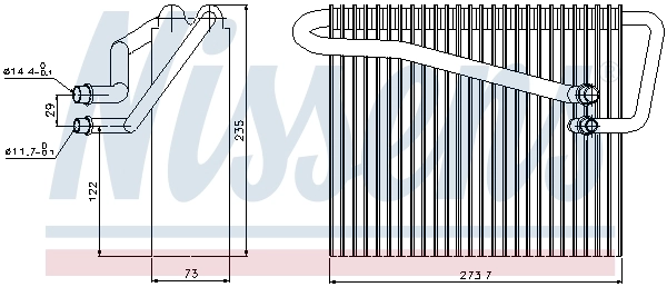 Випарник Nissens 92301