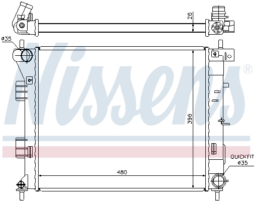 Радіатор 67607 Nissens