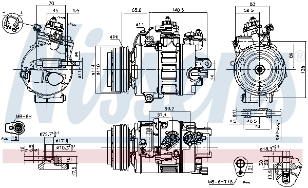 890792 Nissens Компресор холодоагенту