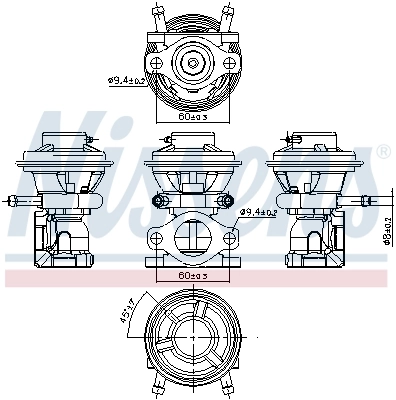 Клапан EGR Nissens 98226 ціна, від 52.74 USD