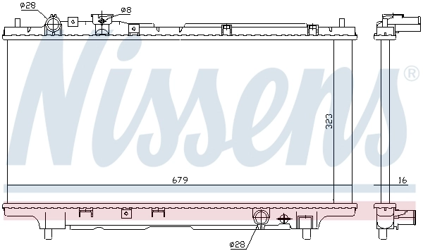 Радіатор охолодження Nissens 62383A