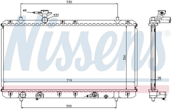 Радіатор охолодження Nissens 64166A