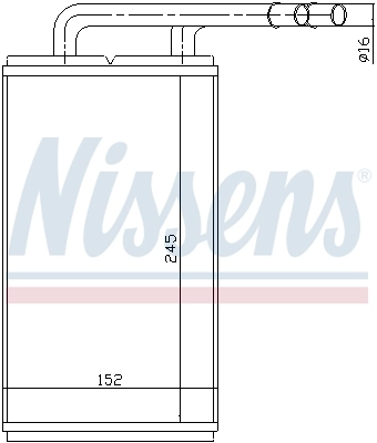 Радіатор пічки 71740 Nissens