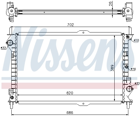 Радіатор охолодження Nissens 62156A