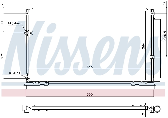 Радіатор охолодження кондиціонера Nissens 940707