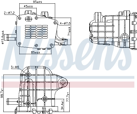 Купити 3648422 Peugeot/Citroen Радіатор системи EGR рециркуляції вихлопних газів