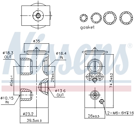 Клапан TRV, кондиціонера Nissens 999351 ціна, від 26.16 USD