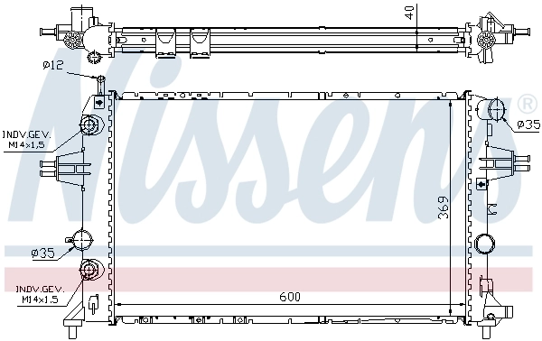 Радіатор 63003A Nissens