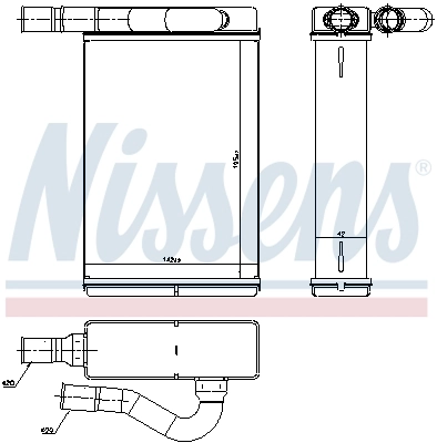 Радіатор обігрівача Nissens 77601