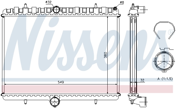 Радіатор 63621A Nissens