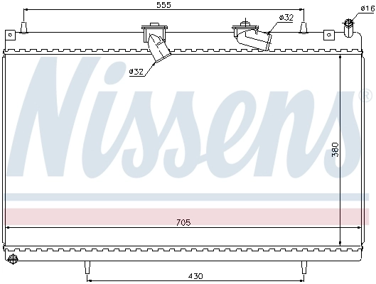 Радіатор охолодження Nissens 63619