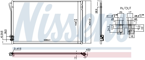 Конденсатор кондиціонера Nissens 941054 ціна, від 133.73 USD