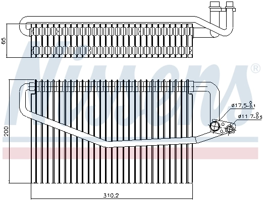 Випарник Nissens 92245