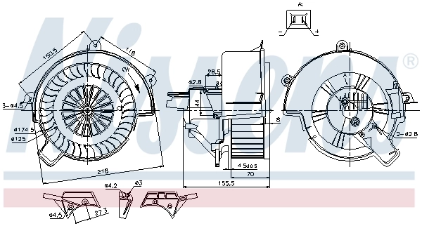 Моторчик пічки Nissens 87083