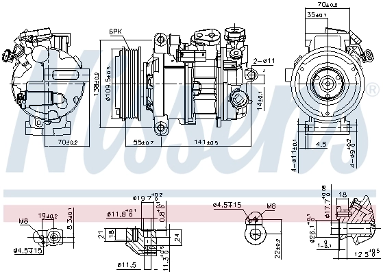 890595 Nissens Компресор холодоагенту