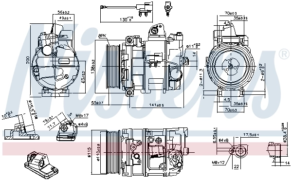 890082 Nissens Компресор холодоагенту