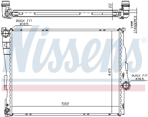Радіатор охолодження Nissens 60784A