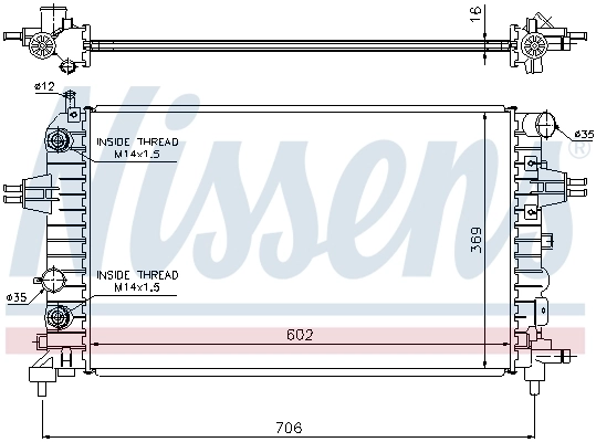 Радіатор охолодження Nissens 63027A