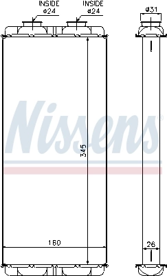 Радіатор обігрівача Nissens 72048
