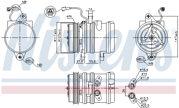 Насос кондиціонера General Motors 96568210