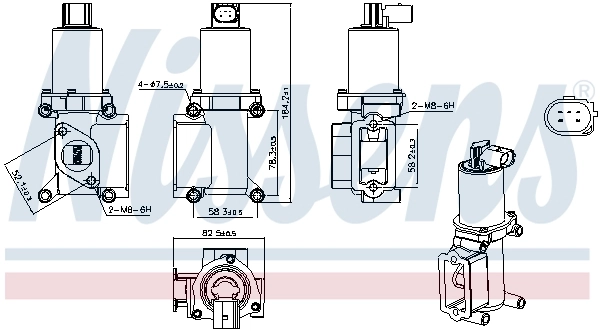 Клапан EGR рециркуляції газів Nissens 98305