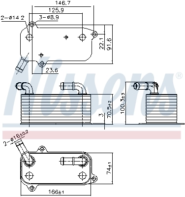 Радіатор охолодження, АКПП Nissens 91389