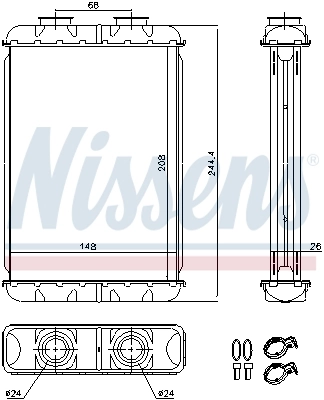 Радіатор обігрівача Nissens 70019
