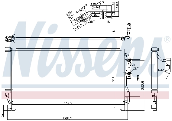 Конденсатор кондиціонера Nissens 940590 ціна, від 114.06 USD