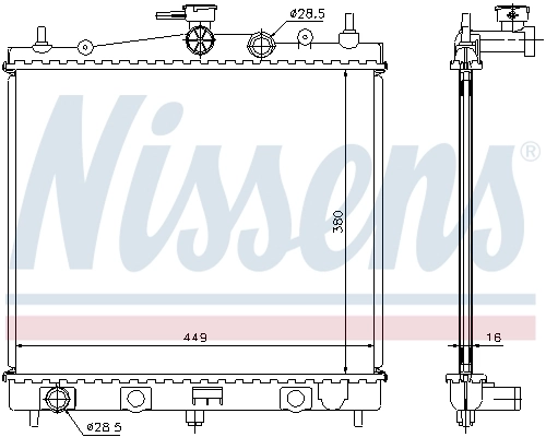 Радіатор охолодження Nissens 62902A