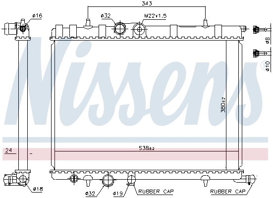 Радіатор 63502A Nissens