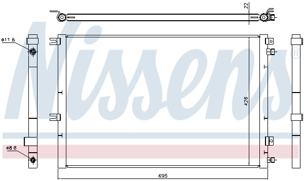Радіатор охолодження кондиціонера Nissens 940468