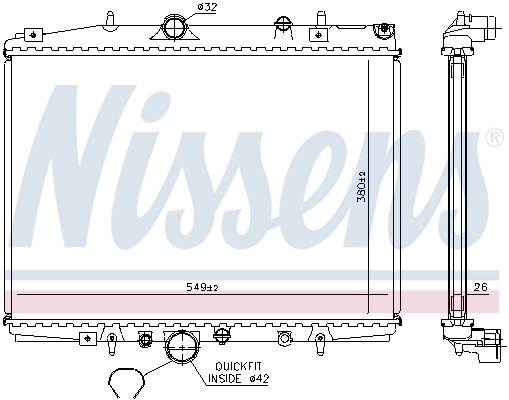 Радіатор охолодження Nissens 63704A