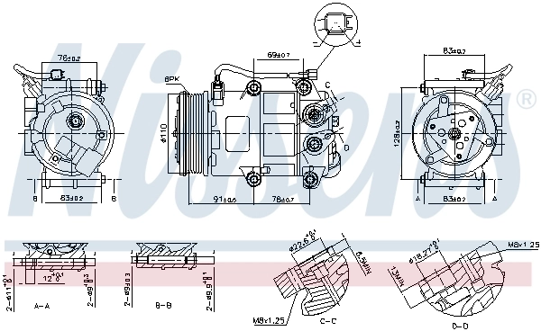 890655 Nissens Компресор холодоагенту