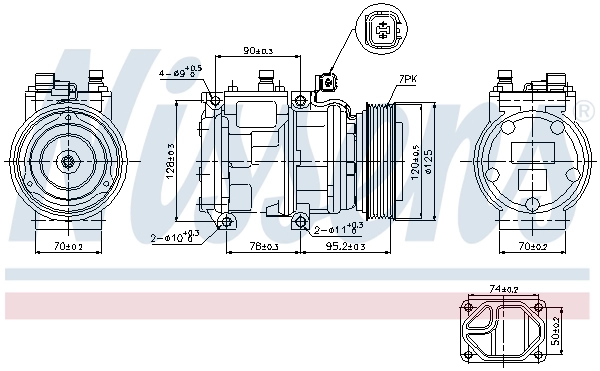 Компресор кондиціонера 89186 Nissens