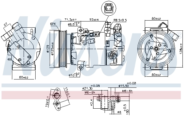 890586 Nissens Компресор холодоагенту